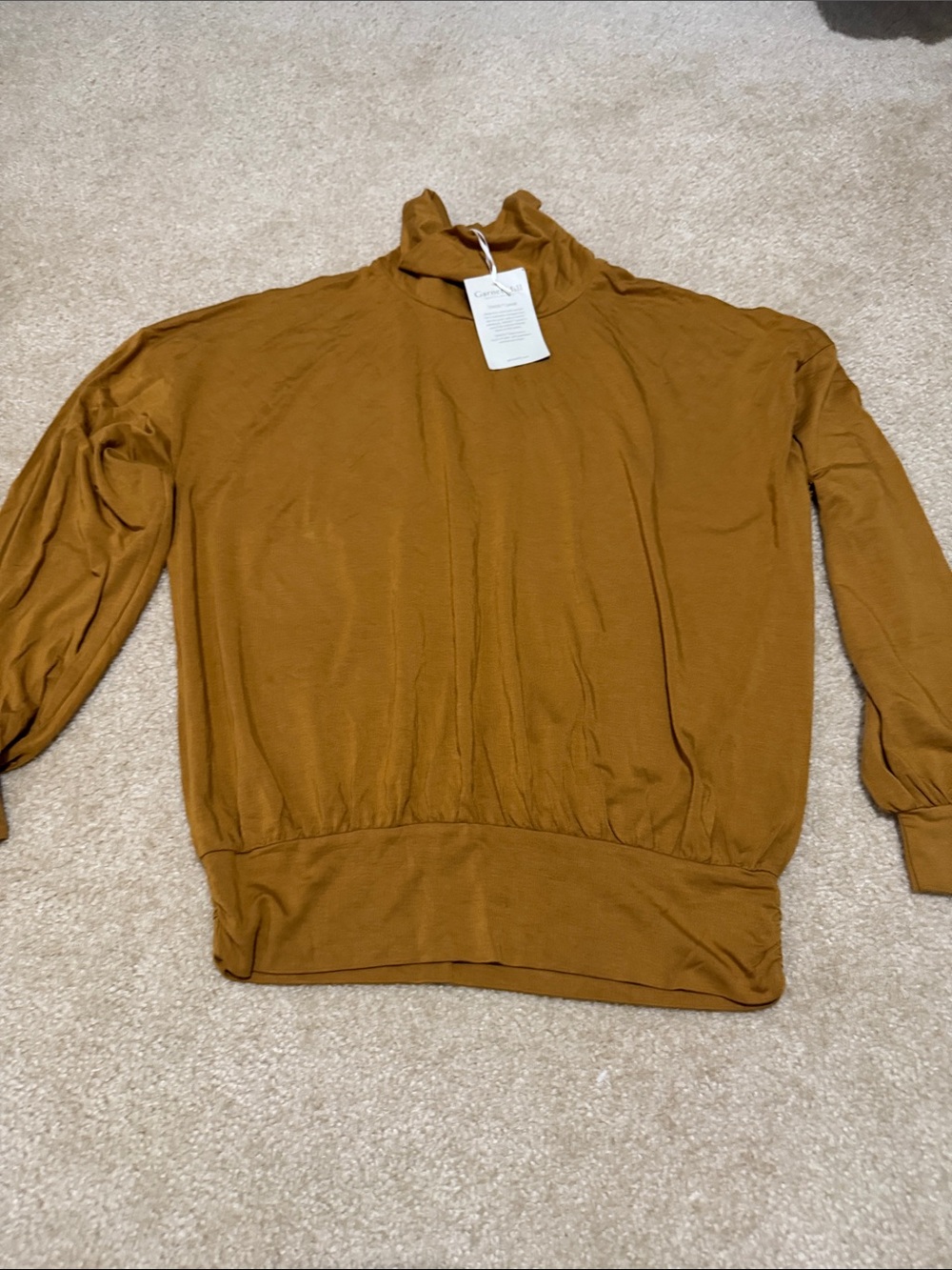 Garnet Hill Women's Turtleneck Tencel Lyocell Caramel